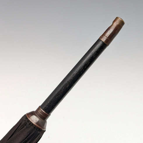 British Antique Women's Umbrella Gold Plated Clutch Handle 91cm